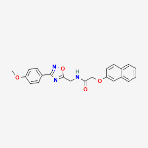 molecular formula C22H19N3O4 B5554949 N-{[3-(4-methoxyphenyl)-1,2,4-oxadiazol-5-yl]methyl}-2-(naphthalen-2-yloxy)acetamide CAS No. 887694-85-1