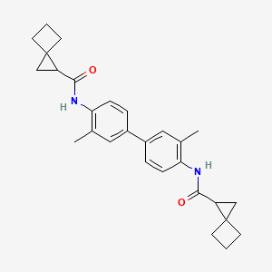 molecular formula C28H32N2O2 B5555026 N-[2-methyl-4-[3-methyl-4-(spiro[2.3]hexane-2-carbonylamino)phenyl]phenyl]spiro[2.3]hexane-2-carboxamide 