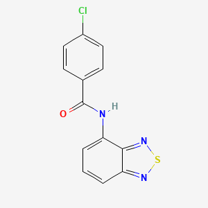 molecular formula C13H8ClN3OS B5555038 N-(2,1,3-benzothiadiazol-4-yl)-4-chlorobenzamide 