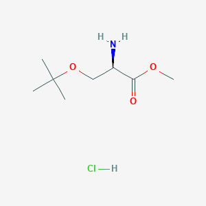molecular formula C8H18ClNO3 B555516 (R)-Methyl 2-amino-3-(tert-butoxy)propanoate hydrochloride CAS No. 78537-14-1