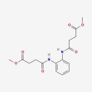molecular formula C16H20N2O6 B5555276 methyl 3-{[2-(4-methoxy-4-oxobutanamido)phenyl]carbamoyl}propanoate 