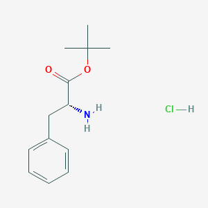 molecular formula C13H20ClNO2 B555534 (R)-tert-Butyl 2-amino-3-phenylpropanoate hydrochloride CAS No. 3403-25-6