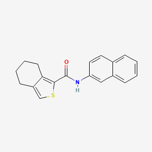 molecular formula C19H17NOS B5555348 N-(naphthalen-2-yl)-4,5,6,7-tetrahydro-2-benzothiophene-1-carboxamide 