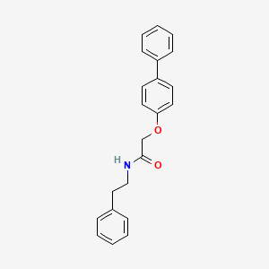 molecular formula C22H21NO2 B5555513 N-(2-phenylethyl)-2-(4-phenylphenoxy)acetamide 