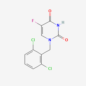 molecular formula C11H7Cl2FN2O2 B5555557 1-(2,6-dichlorobenzyl)-5-fluoropyrimidine-2,4(1H,3H)-dione 