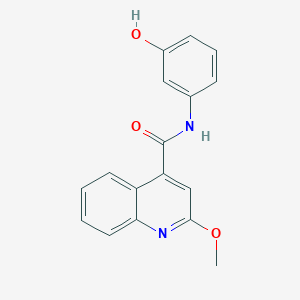 molecular formula C17H14N2O3 B5555568 N-(3-hydroxyphenyl)-2-methoxyquinoline-4-carboxamide 