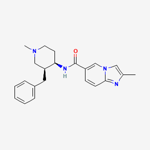 molecular formula C22H26N4O B5555590 N-[(3S,4R)-3-benzyl-1-methylpiperidin-4-yl]-2-methylimidazo[1,2-a]pyridine-6-carboxamide 