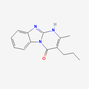 molecular formula C14H15N3O B5555738 2-methyl-3-propylpyrimido[1,2-a]benzimidazol-4(1H)-one 