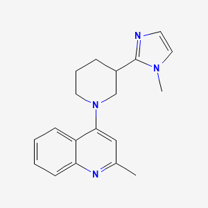 molecular formula C19H22N4 B5555741 2-methyl-4-[3-(1-methyl-1H-imidazol-2-yl)-1-piperidinyl]quinoline 