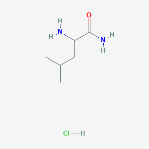 molecular formula C6H15ClN2O B555576 (R)-2-Amino-4-methylpentanamide hydrochloride CAS No. 80970-09-8