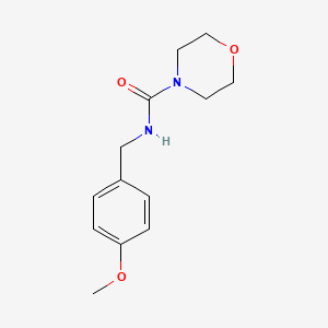 molecular formula C13H18N2O3 B5555846 N-[(4-methoxyphenyl)methyl]morpholine-4-carboxamide 