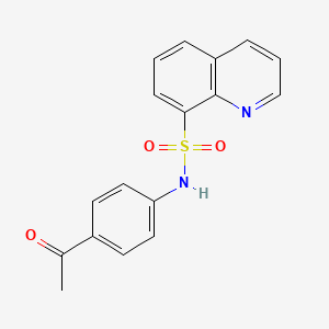 molecular formula C17H14N2O3S B5555987 N-(4-acetylphenyl)quinoline-8-sulfonamide 