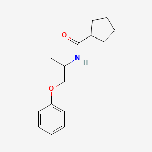 molecular formula C15H21NO2 B5556199 N-(1-methyl-2-phenoxyethyl)cyclopentanecarboxamide 