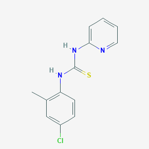 molecular formula C13H12ClN3S B5556214 N-(4-CHLORO-2-METHYLPHENYL)-N'-(2-PYRIDYL)THIOUREA 