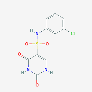 molecular formula C10H8ClN3O4S B5556266 N-(3-chlorophenyl)-2-hydroxy-6-oxo-1,6-dihydropyrimidine-5-sulfonamide 