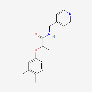 molecular formula C17H20N2O2 B5556277 2-(3,4-dimethylphenoxy)-N-(pyridin-4-ylmethyl)propanamide 