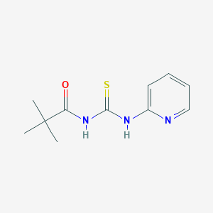 molecular formula C11H15N3OS B5556323 2,2-dimethyl-N-(pyridin-2-ylcarbamothioyl)propanamide 