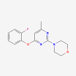 molecular formula C15H16FN3O2 B5556574 4-[4-(2-Fluorophenoxy)-6-methylpyrimidin-2-yl]morpholine 