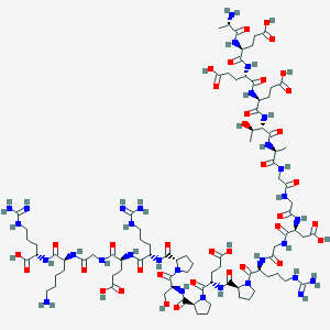 molecular formula C89H145N31O36 B055568 Pro-opiomelanocortin joining peptide(77-97) CAS No. 123723-76-2