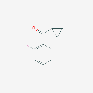molecular formula C10H7F3O B055569 (2,4-Difluorophenyl)(1-fluorocyclopropyl)methanone CAS No. 117292-27-0