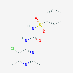 1-(Benzenesulfonyl)-3-(5-chloro-2,6-dimethylpyrimidin-4-yl)urea