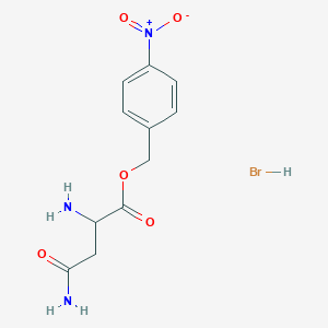 molecular formula C11H14BrN3O5 B555714 H-Asn-p-nitrobenzyl ester HBr CAS No. 3561-57-7