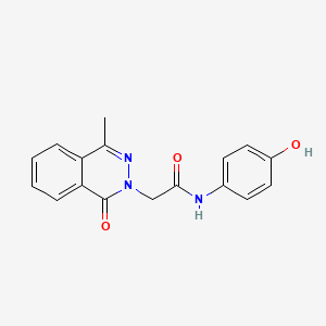 molecular formula C17H15N3O3 B5557187 N-(4-hydroxyphenyl)-2-(4-methyl-1-oxophthalazin-2(1H)-yl)acetamide 