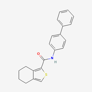 molecular formula C21H19NOS B5557201 N-{[1,1'-BIPHENYL]-4-YL}-4,5,6,7-TETRAHYDRO-2-BENZOTHIOPHENE-1-CARBOXAMIDE 