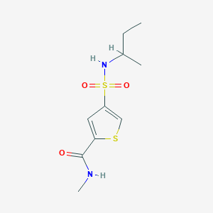 molecular formula C10H16N2O3S2 B5557281 4-(butan-2-ylsulfamoyl)-N-methylthiophene-2-carboxamide 
