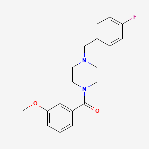 molecular formula C19H21FN2O2 B5557292 1-[(4-FLUOROPHENYL)METHYL]-4-(3-METHOXYBENZOYL)PIPERAZINE 