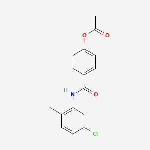 molecular formula C16H14ClNO3 B5557358 4-[(5-Chloro-2-methylphenyl)carbamoyl]phenyl acetate 