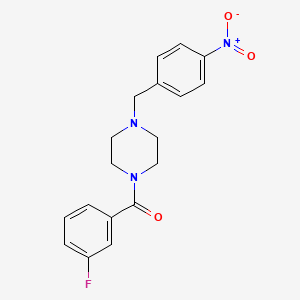 molecular formula C18H18FN3O3 B5557413 1-(3-FLUOROBENZOYL)-4-[(4-NITROPHENYL)METHYL]PIPERAZINE CAS No. 5824-43-1