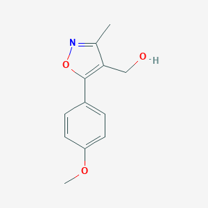 molecular formula C12H13NO3 B055575 (5-(4-Methoxyphenyl)-3-methylisoxazol-4-yl)methanol CAS No. 113841-95-5