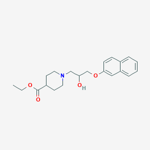 molecular formula C21H27NO4 B5557527 Ethyl 1-(2-hydroxy-3-naphthalen-2-yloxypropyl)piperidine-4-carboxylate 