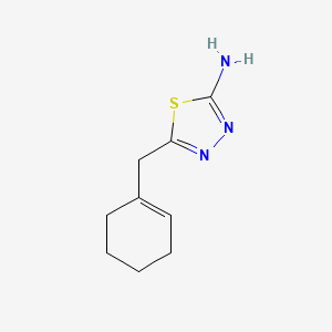 molecular formula C9H13N3S B5557660 5-[(CYCLOHEX-1-EN-1-YL)METHYL]-1,3,4-THIADIAZOL-2-AMINE 