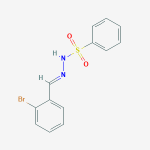 molecular formula C13H11BrN2O2S B5557829 N'-[(E)-(2-bromophenyl)methylidene]benzenesulfonohydrazide 