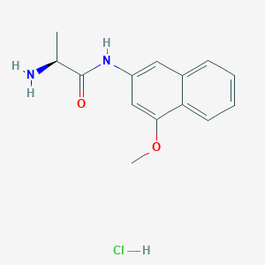 molecular formula C14H17ClN2O2 B555791 L-Alanine 4-methoxy-beta-naphthylamide hydrochloride CAS No. 3438-14-0