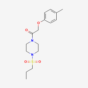 molecular formula C16H24N2O4S B5557967 2-(4-METHYLPHENOXY)-1-[4-(PROPYLSULFONYL)PIPERAZINO]-1-ETHANONE 