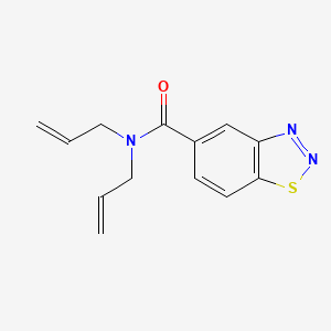molecular formula C13H13N3OS B5557969 N,N-bis(prop-2-enyl)-1,2,3-benzothiadiazole-5-carboxamide 