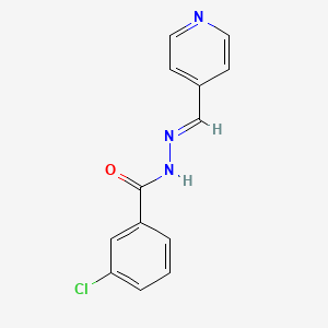 molecular formula C13H10ClN3O B5557998 3-CHLORO-N'-[(E)-(PYRIDIN-4-YL)METHYLIDENE]BENZOHYDRAZIDE 