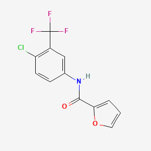molecular formula C12H7ClF3NO2 B5558087 N-[4-chloro-3-(trifluoromethyl)phenyl]furan-2-carboxamide 