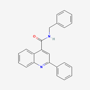 molecular formula C23H18N2O B5558175 N~4~-BENZYL-2-PHENYL-4-QUINOLINECARBOXAMIDE 