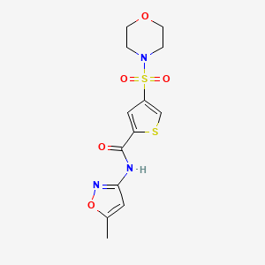 molecular formula C13H15N3O5S2 B5558289 N-(5-METHYL-12-OXAZOL-3-YL)-4-(MORPHOLINE-4-SULFONYL)THIOPHENE-2-CARBOXAMIDE 