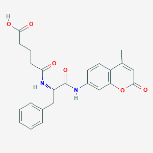 molecular formula C24H24N2O6 B555836 4-({1-[(4-methyl-2-oxo-2H-chromen-7-yl)carbamoyl]-2-phenylethyl}carbamoyl)butanoic acid CAS No. 58632-47-6