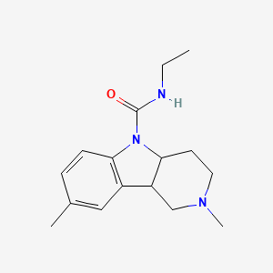 molecular formula C16H23N3O B5558496 N-ethyl-2,8-dimethyl-3,4,4a,9b-tetrahydro-1H-pyrido[4,3-b]indole-5-carboxamide 
