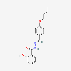 molecular formula C18H20N2O3 B5558559 N'-[(E)-(4-Butoxyphenyl)methylidene]-2-hydroxybenzohydrazide 