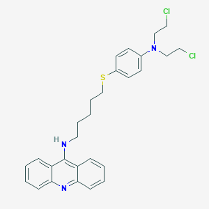 molecular formula C28H31Cl2N3S B055587 9-Acridinamine, N-(5-((4-(bis(2-chloroethyl)amino)phenyl)thio)pentyl)- CAS No. 125173-76-4
