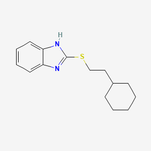 molecular formula C15H20N2S B5558711 2-[(2-cyclohexylethyl)sulfanyl]-1H-1,3-benzodiazole 