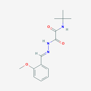 molecular formula C14H19N3O3 B5558812 N-tert-butyl-N'-[(E)-(2-methoxyphenyl)methylideneamino]oxamide 