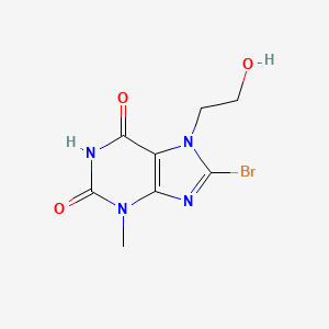 molecular formula C8H9BrN4O3 B5558982 8-bromo-7-(2-hydroxyethyl)-3-methyl-2,3,6,7-tetrahydro-1H-purine-2,6-dione 